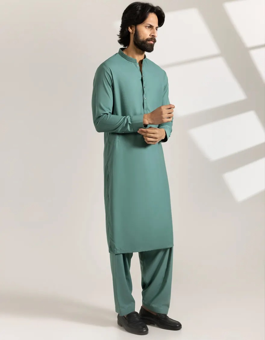 WOKING - DARK INDIGO COTTON EXCLUSIVE KAMEEZ SHALWAR